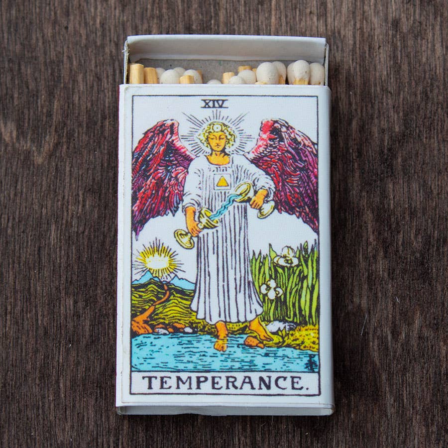 Tarot Matchbox - Temperance • Candle Accessories - Spiral Circle