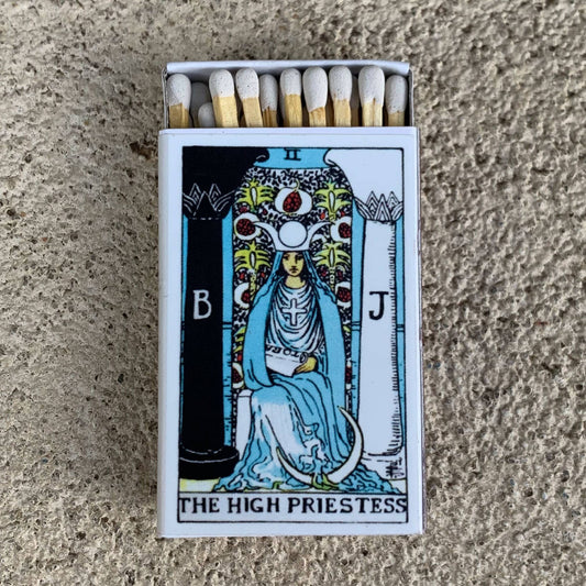 Tarot Matchbox - The High Priestess • Candle Accessories - Spiral Circle