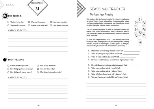 Tarot Tracker: A Year - Long Journey - Spiral Circle