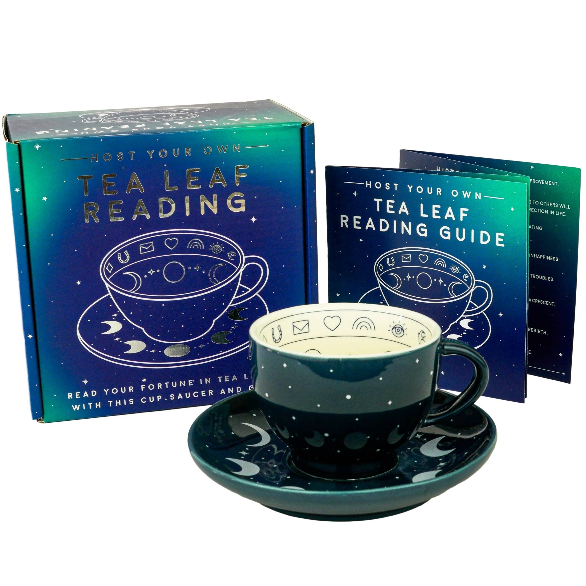 Tea Leaf Reading Cup and Saucer - Spiral Circle