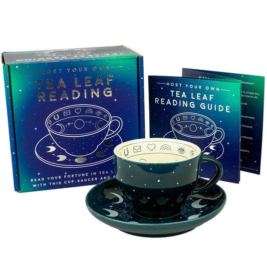 Tea Leaf Reading Cup and Saucer - Spiral Circle