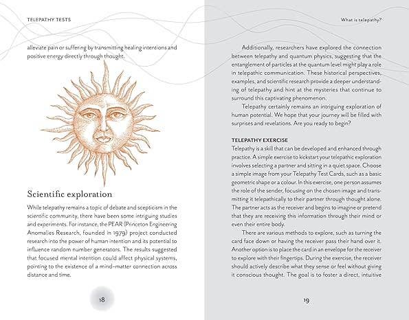 Telepathy Tests Book & Card Deck - Spiral Circle
