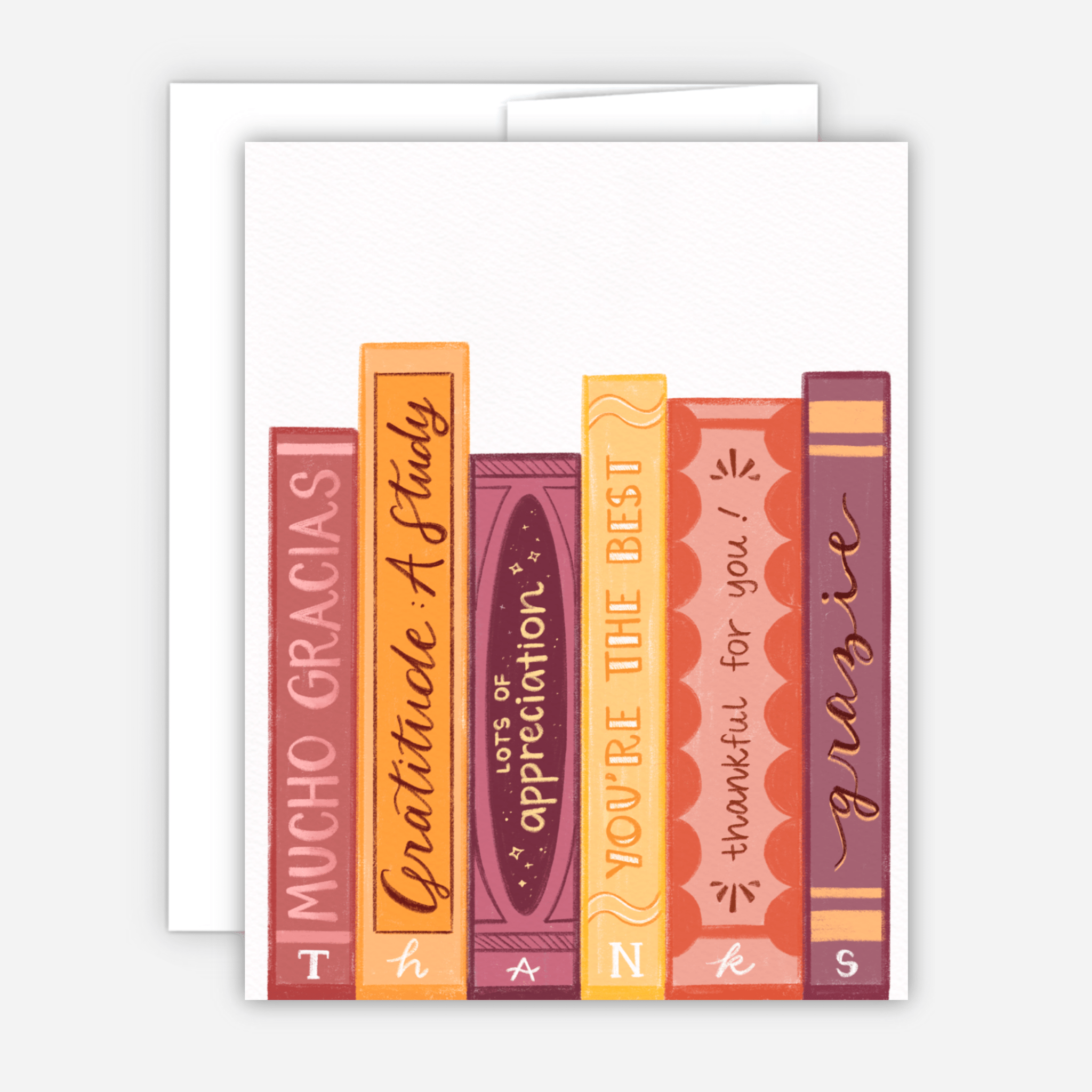 Thanks Book Title Card - Spiral Circle