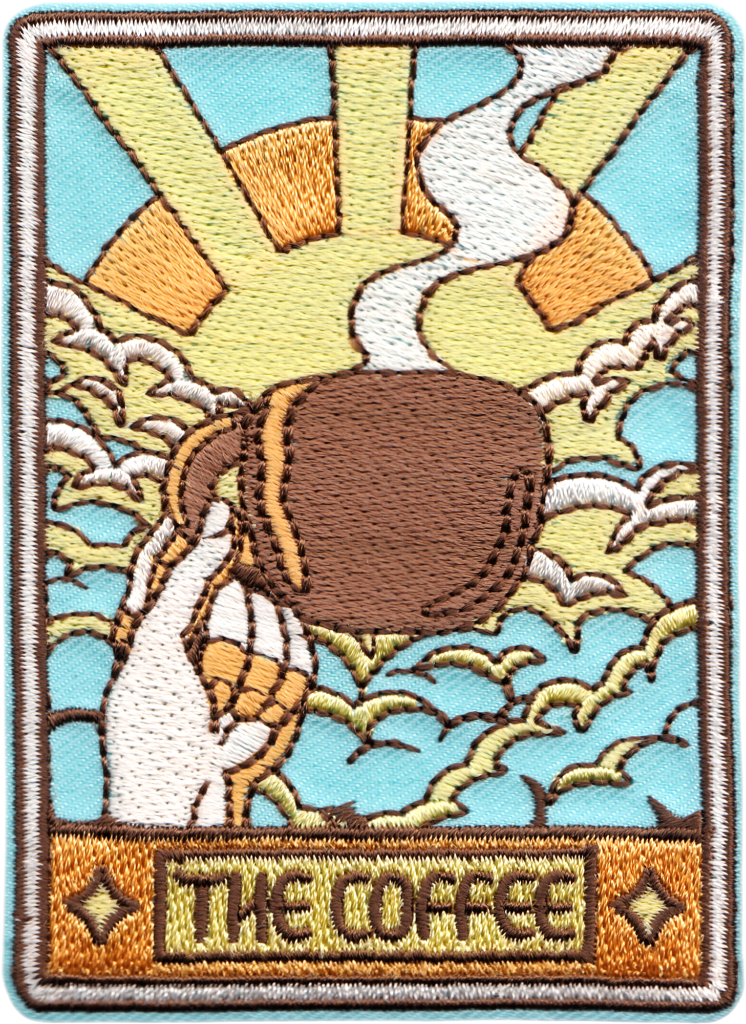 The Coffee Tarot Card | Iron - on Patch - Spiral Circle