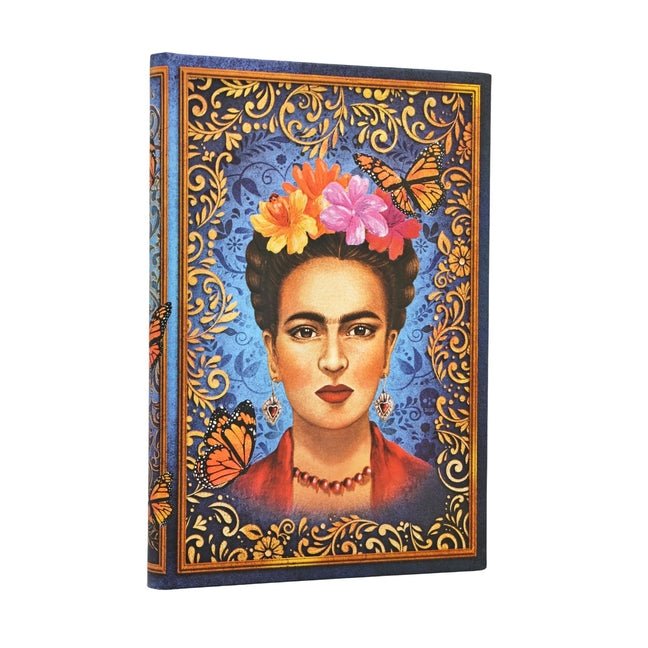 The Colourful Portrait MIDI Lined Hardcover Journal, 144pg, 120gsm by Paperblanks (Viva Frida) - Spiral Circle