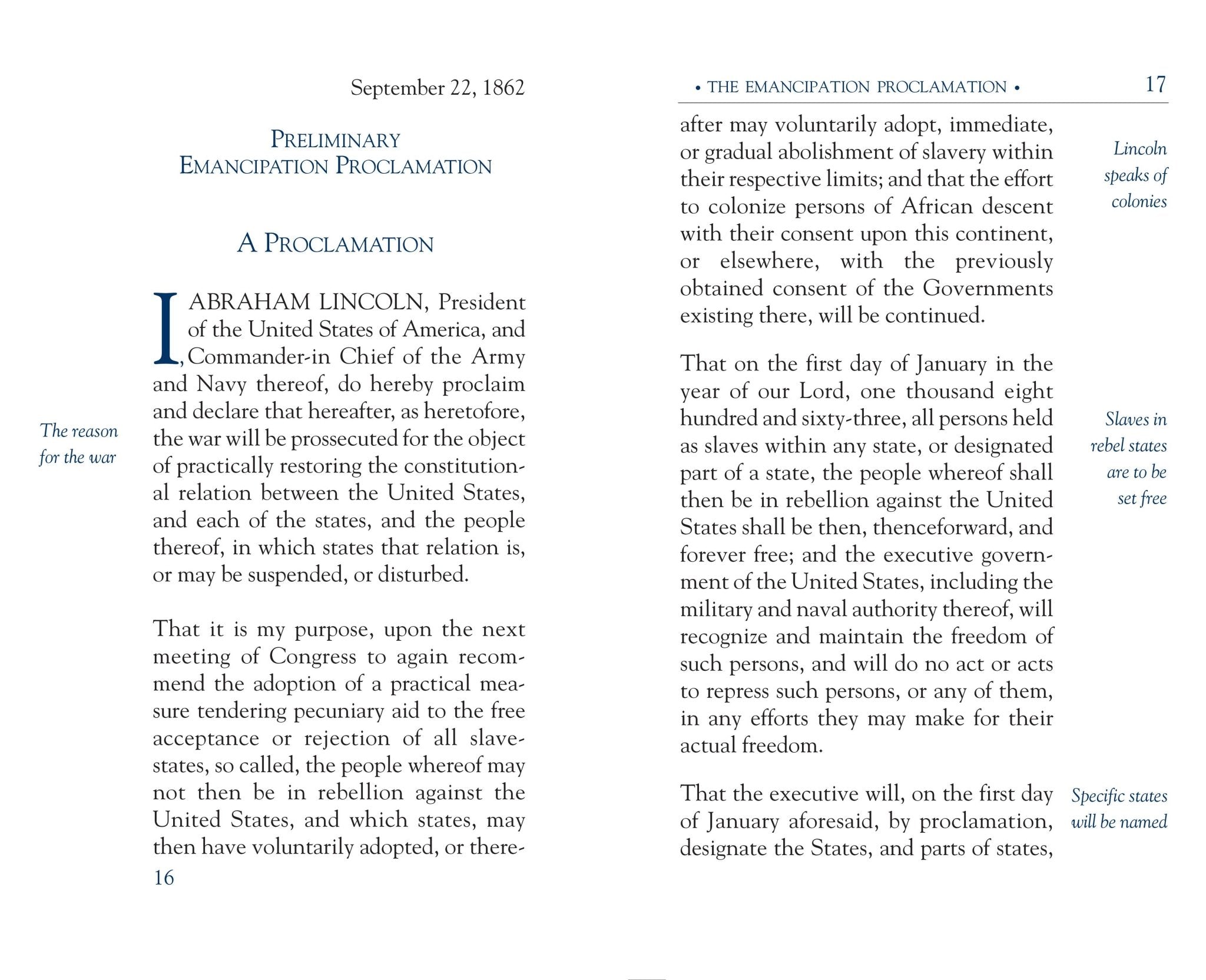 The Emancipation Proclamation - Spiral Circle