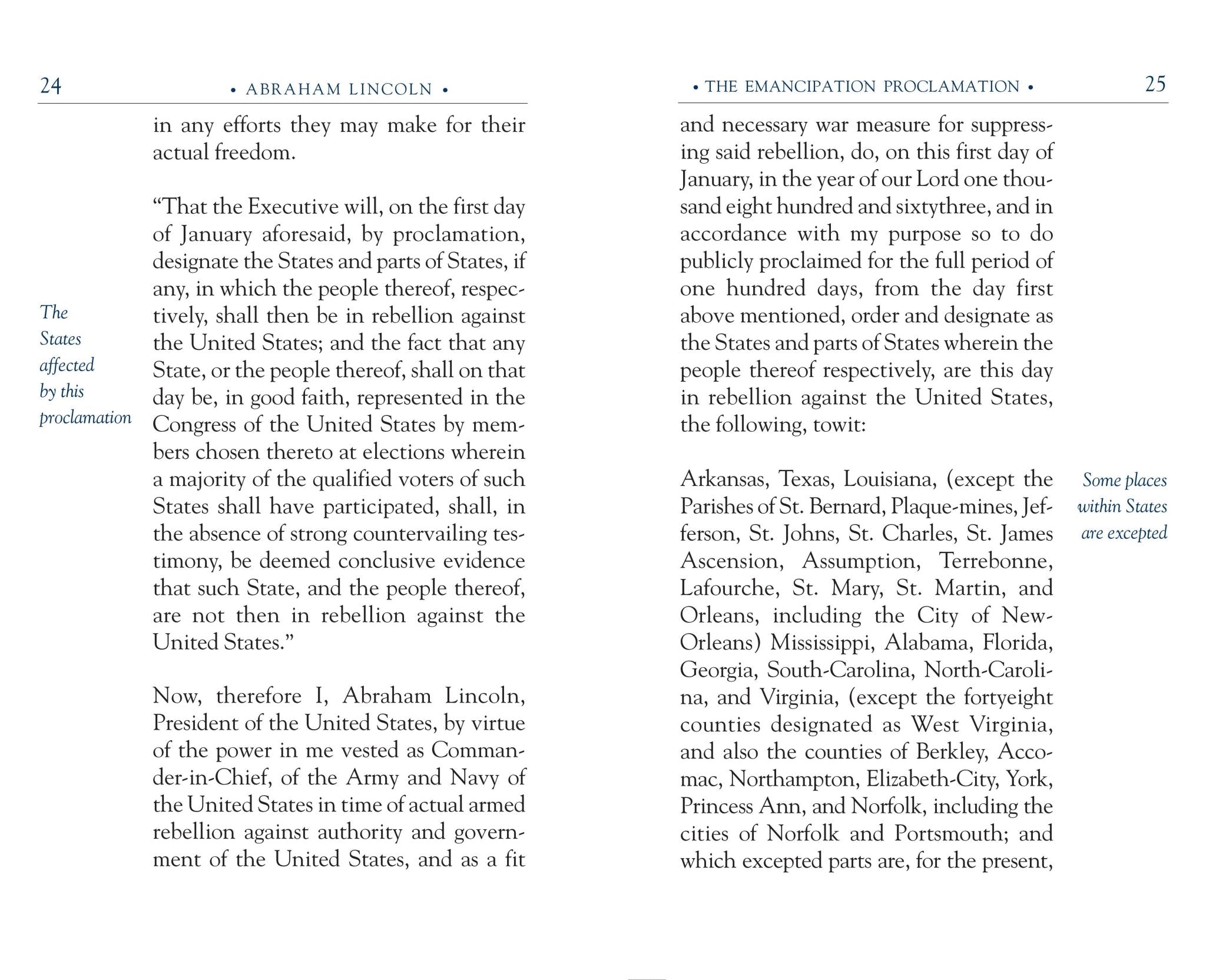 The Emancipation Proclamation - Spiral Circle