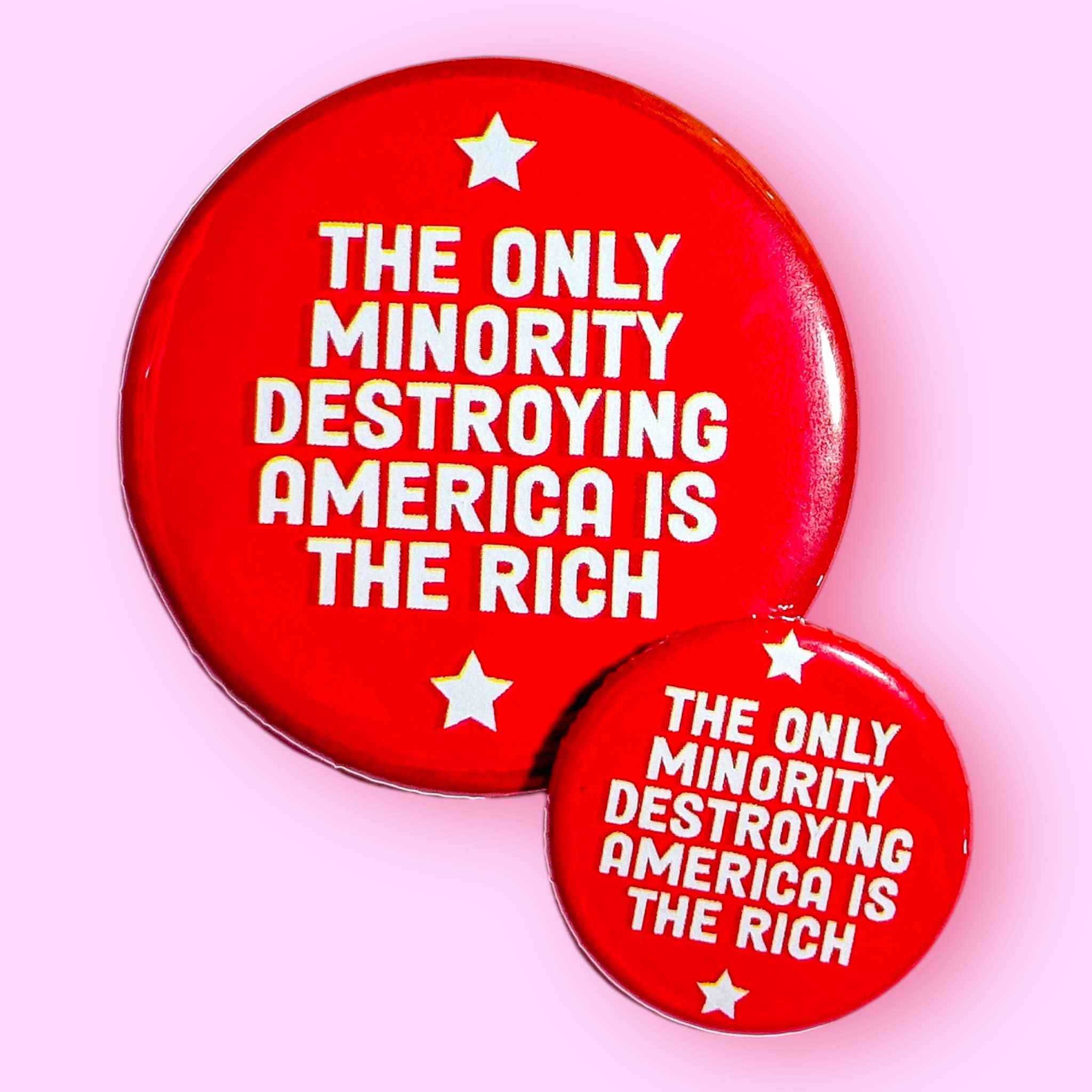 The only minority destroying America (Button) - Spiral Circle