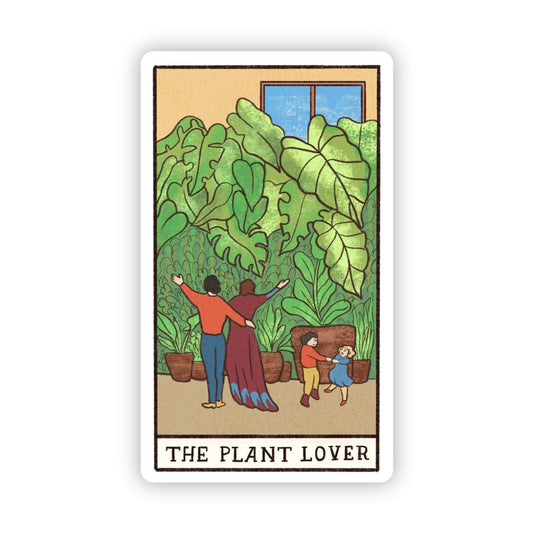 "The Plant Lover" Tarot Card Sticker - Spiral Circle