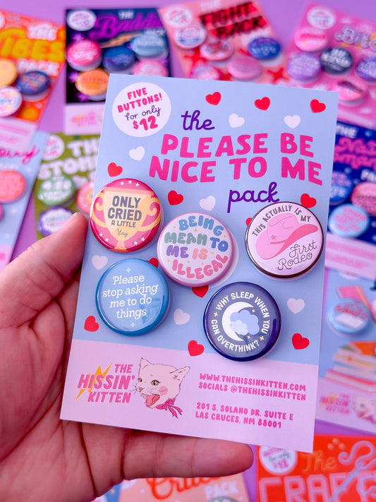 The Please Be Nice To Me Pack | Magnets - Spiral Circle
