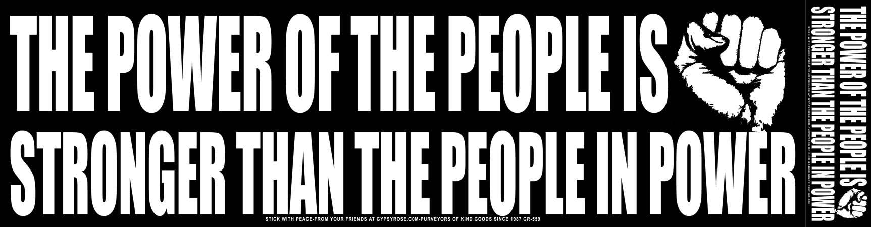 The Power of the People is Stronger Than the People Sticker - Spiral Circle