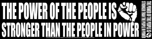 The Power of the People is Stronger Than the People Sticker - Spiral Circle