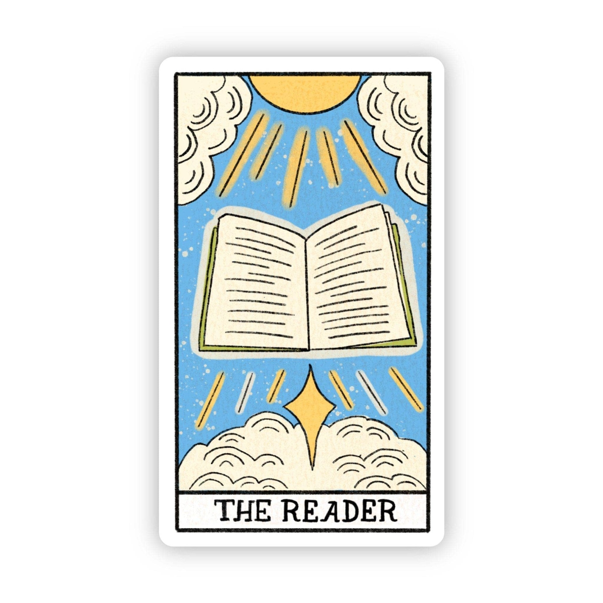 "The Reader" Tarot Card Sticker - Spiral Circle