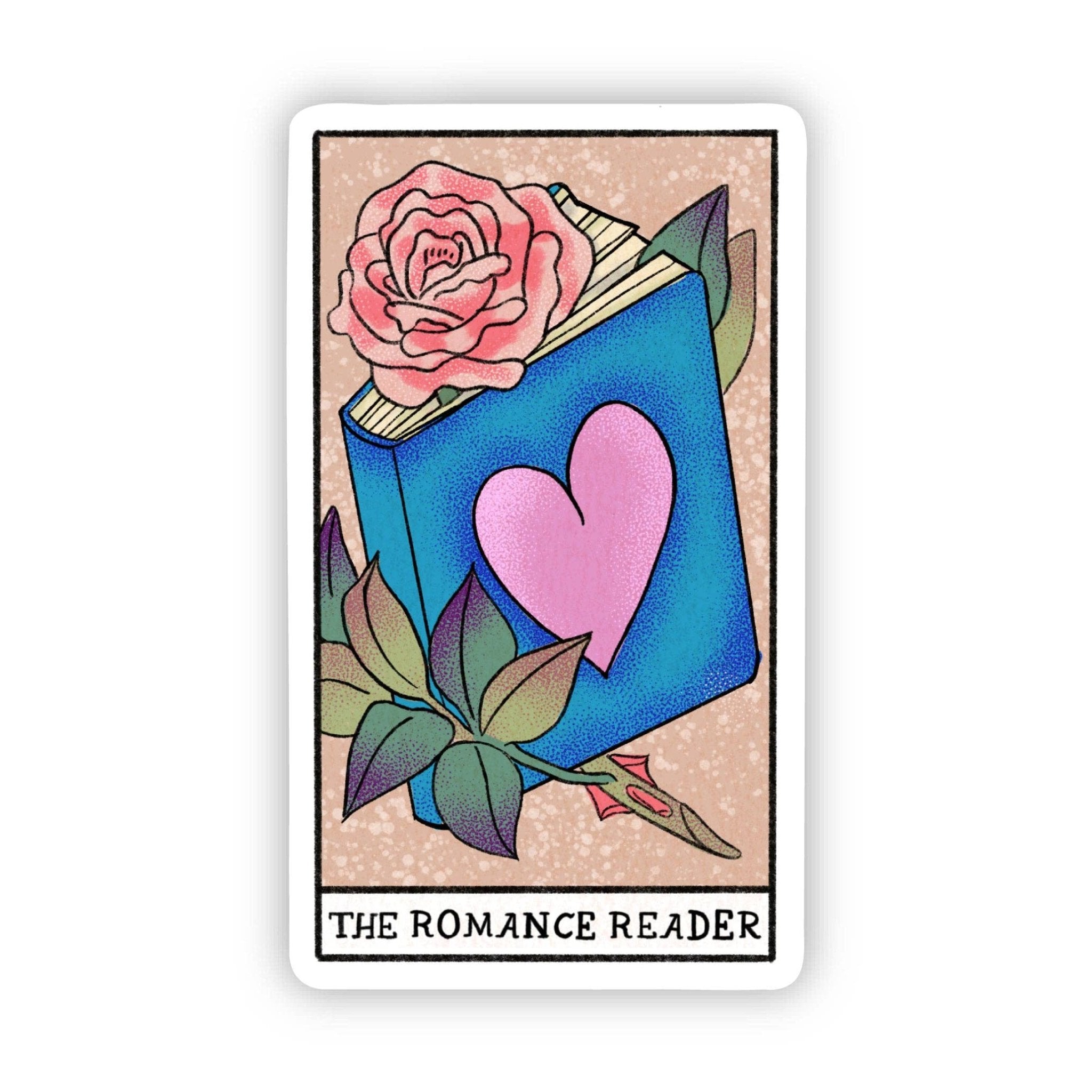 The Romance Reader Book Tarot Card Sticker - Spiral Circle