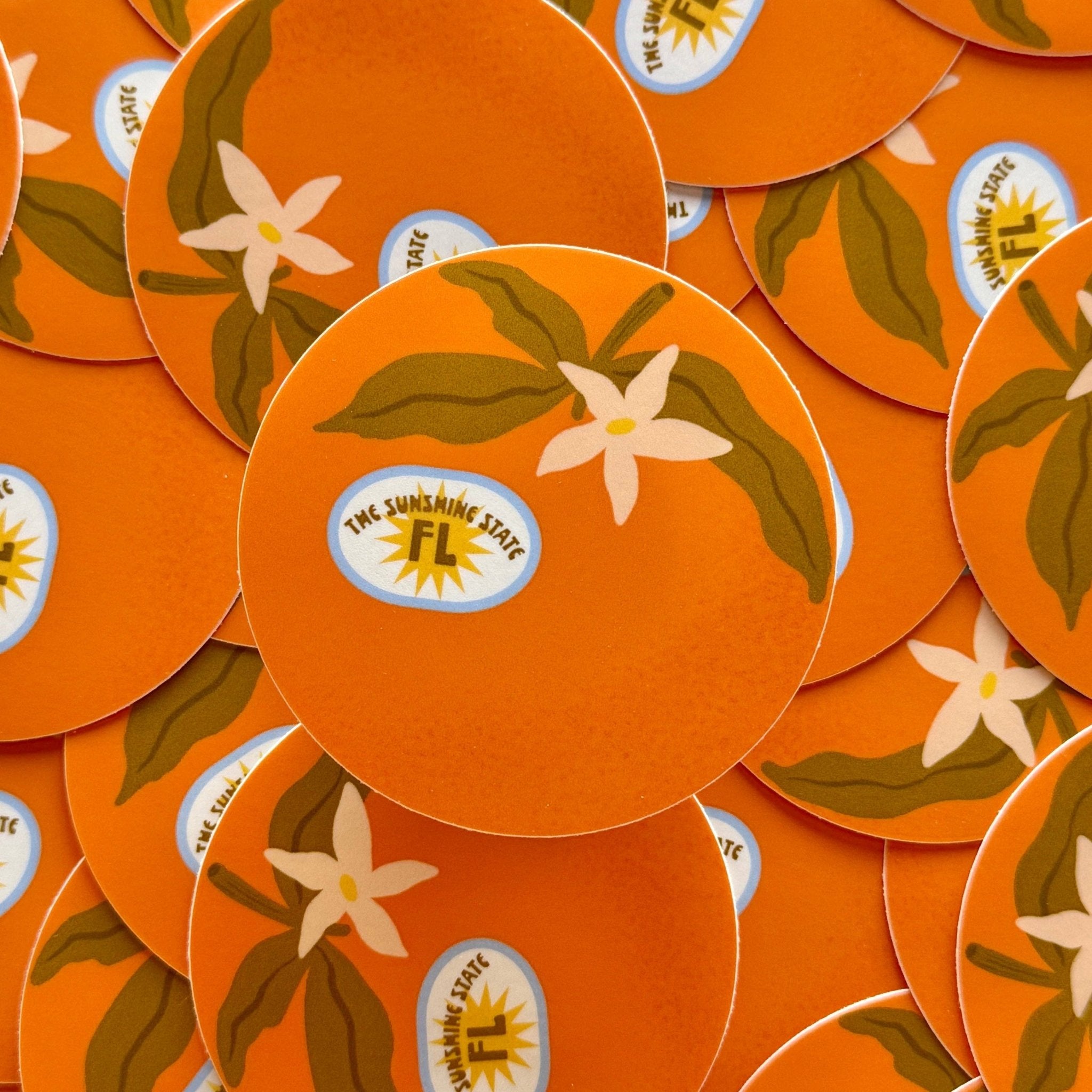 The Sunshine State Orange | Sticker - Spiral Circle
