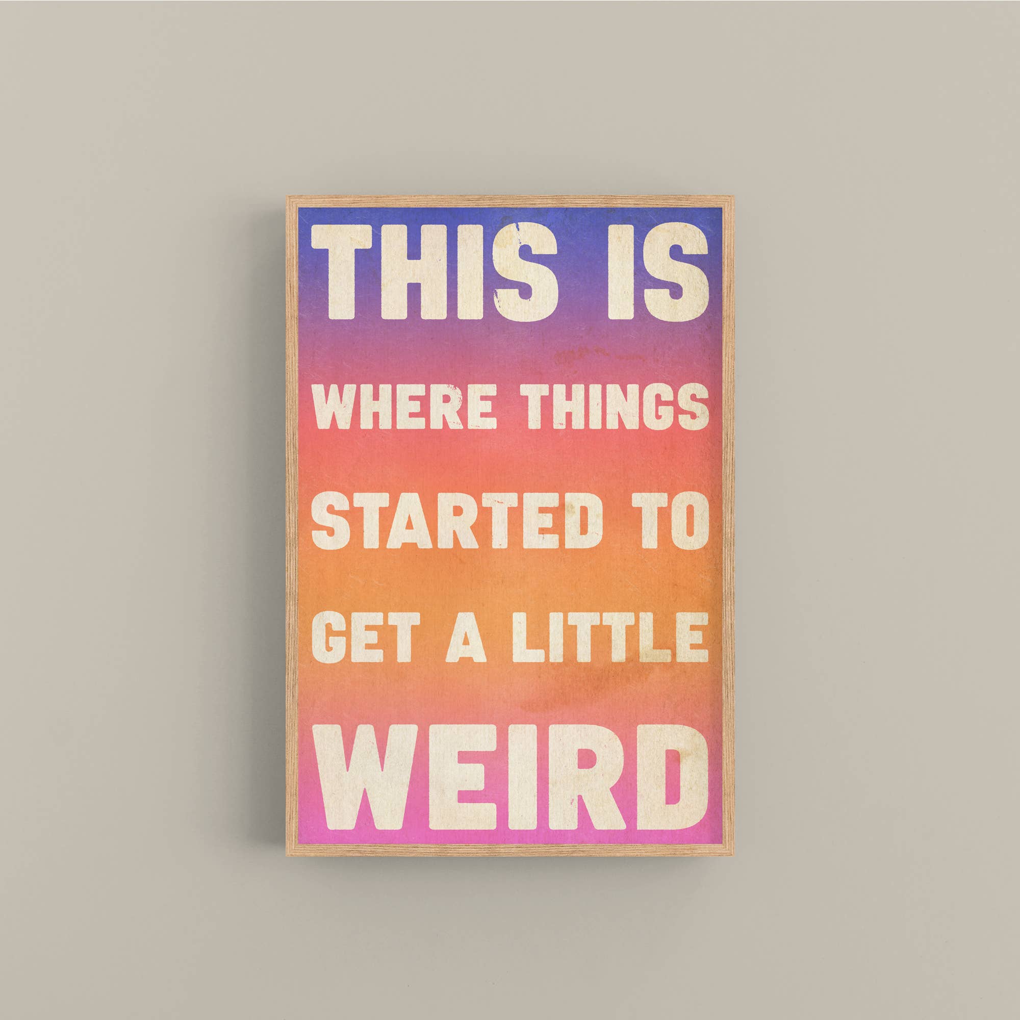 Things Started To Get A Little Weird Reversible 12x18 Print - Spiral Circle