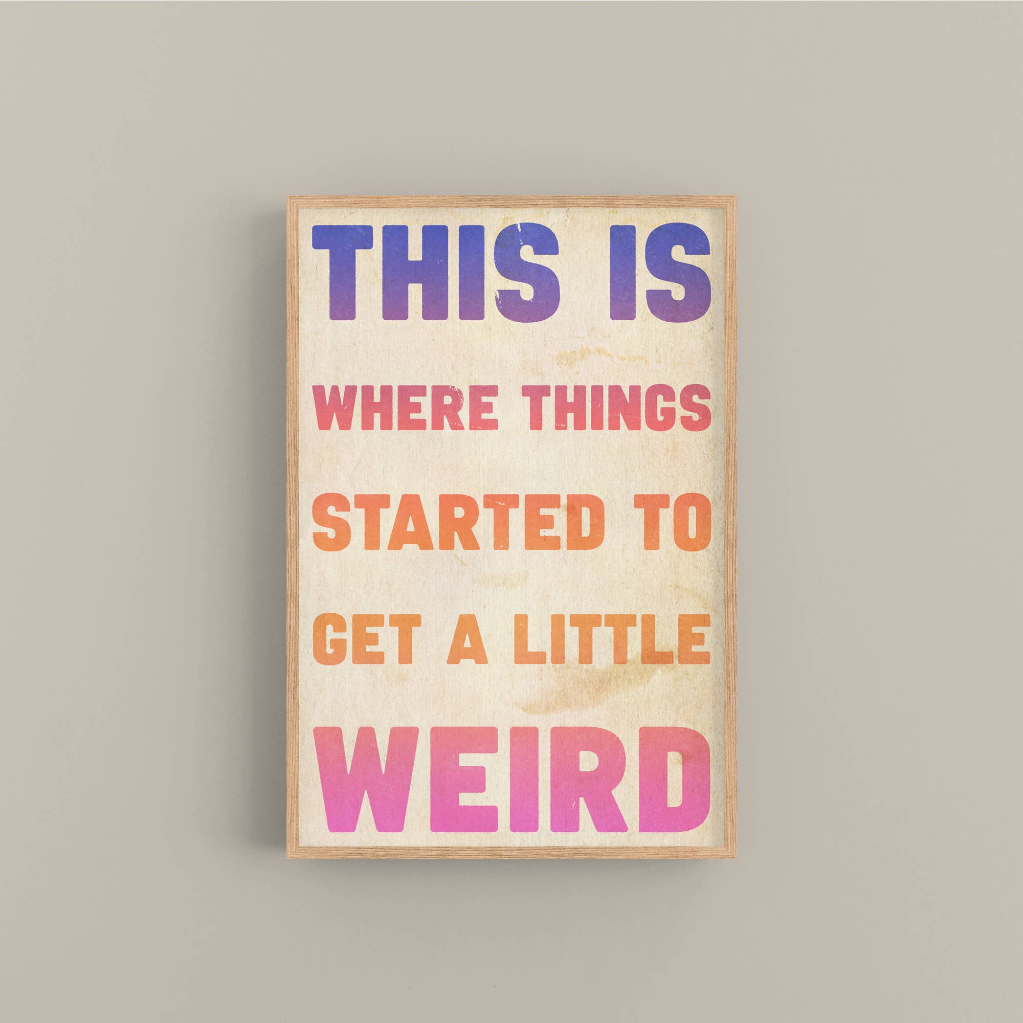 Things Started To Get A Little Weird Reversible 12x18 Print - Spiral Circle