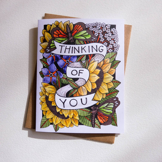 Thinking Of You Card - Spiral Circle