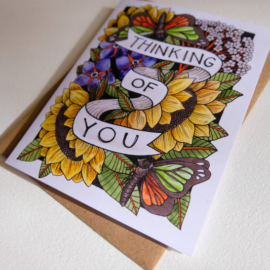 Thinking Of You Card - Spiral Circle