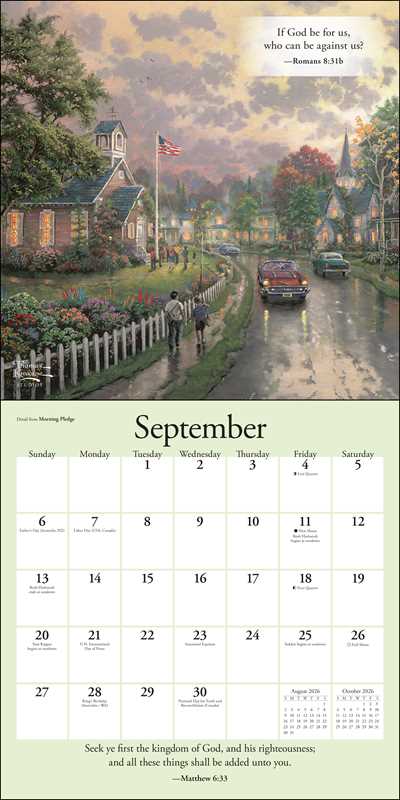 Thomas Kinkade Gardens of Grace 2026 Wall Calendar with Scripture by Thomas Kinkade - Spiral Circle