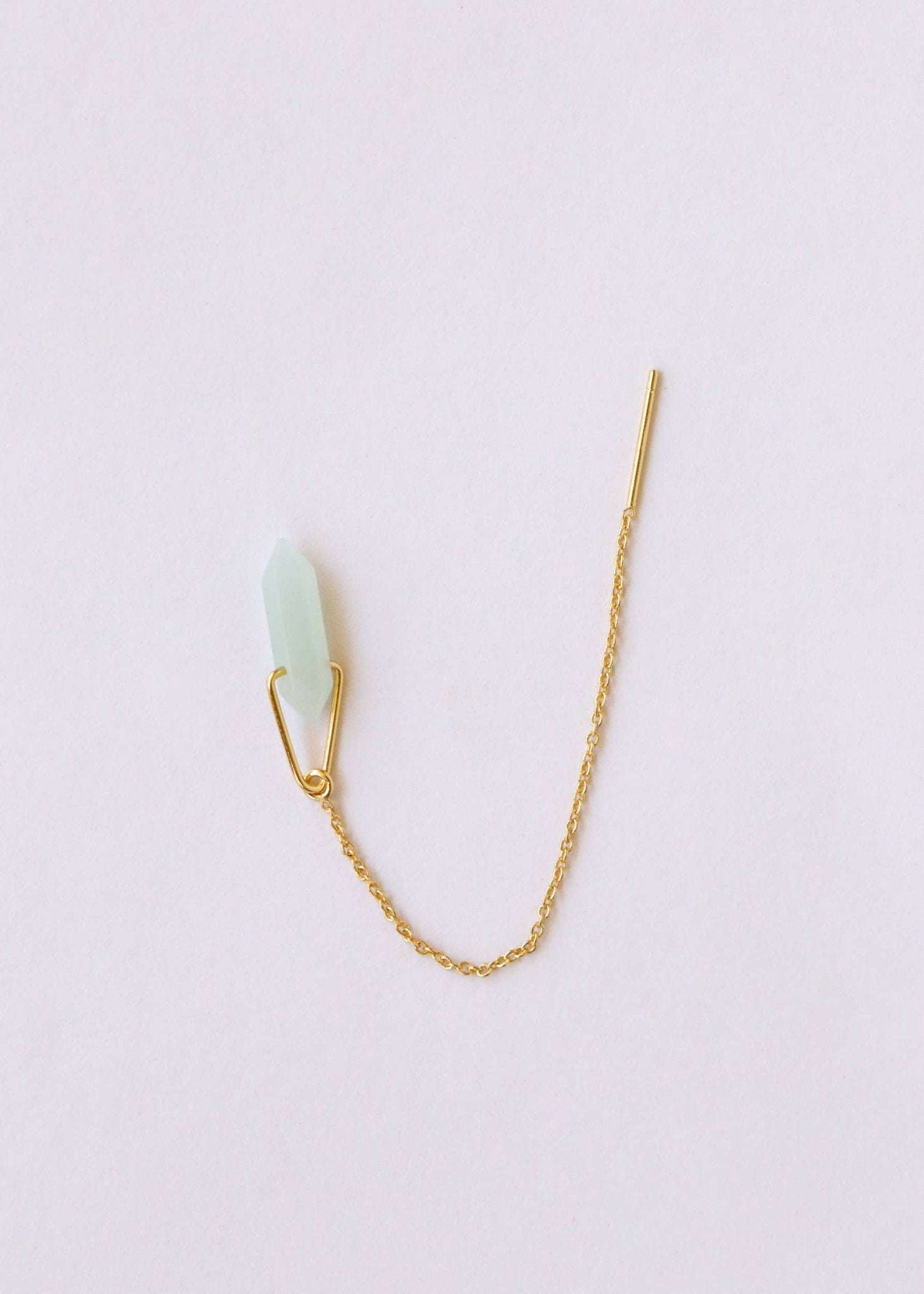 Threader - Amazonite - Earring - Spiral Circle