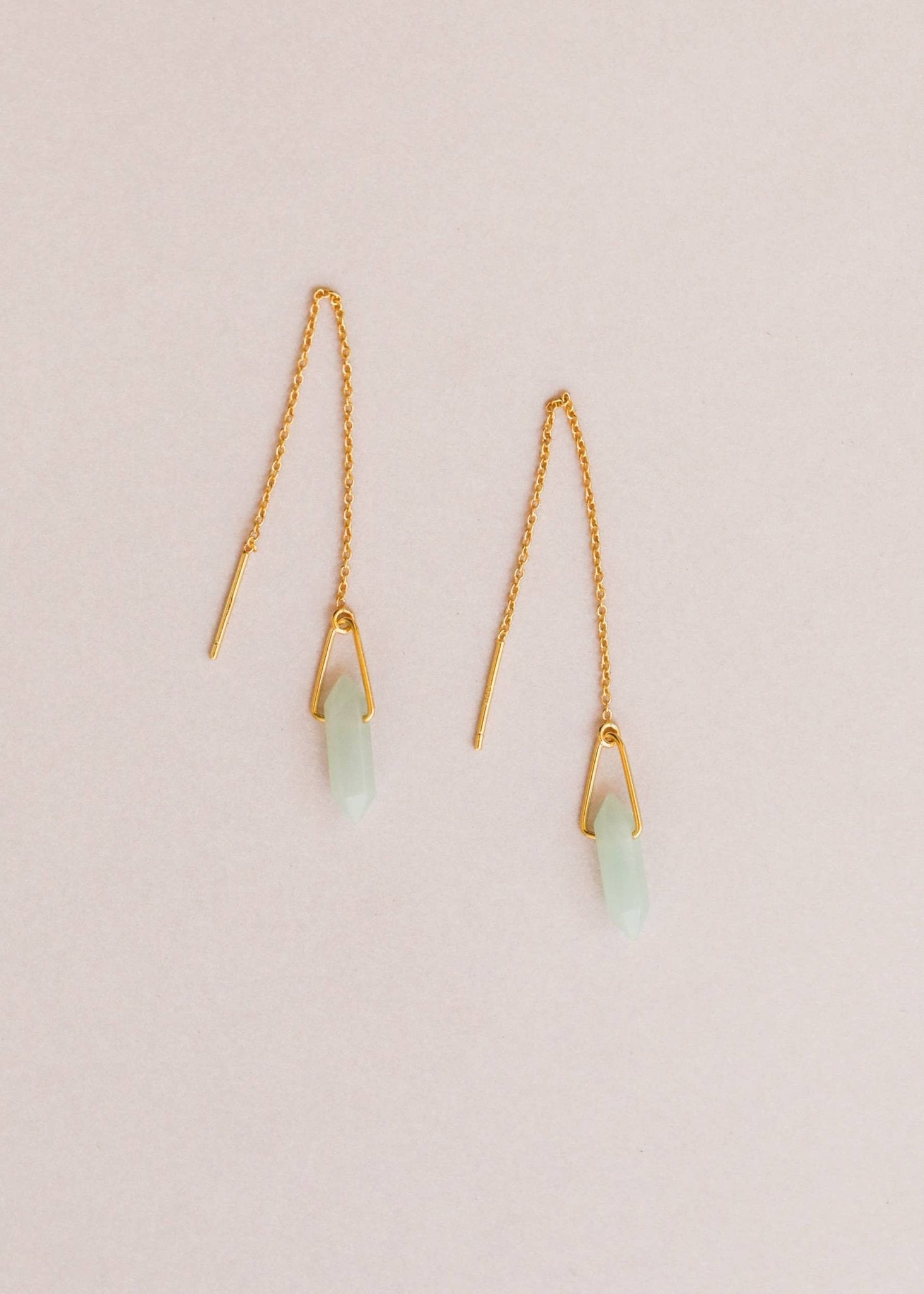 Threader - Amazonite - Earring - Spiral Circle