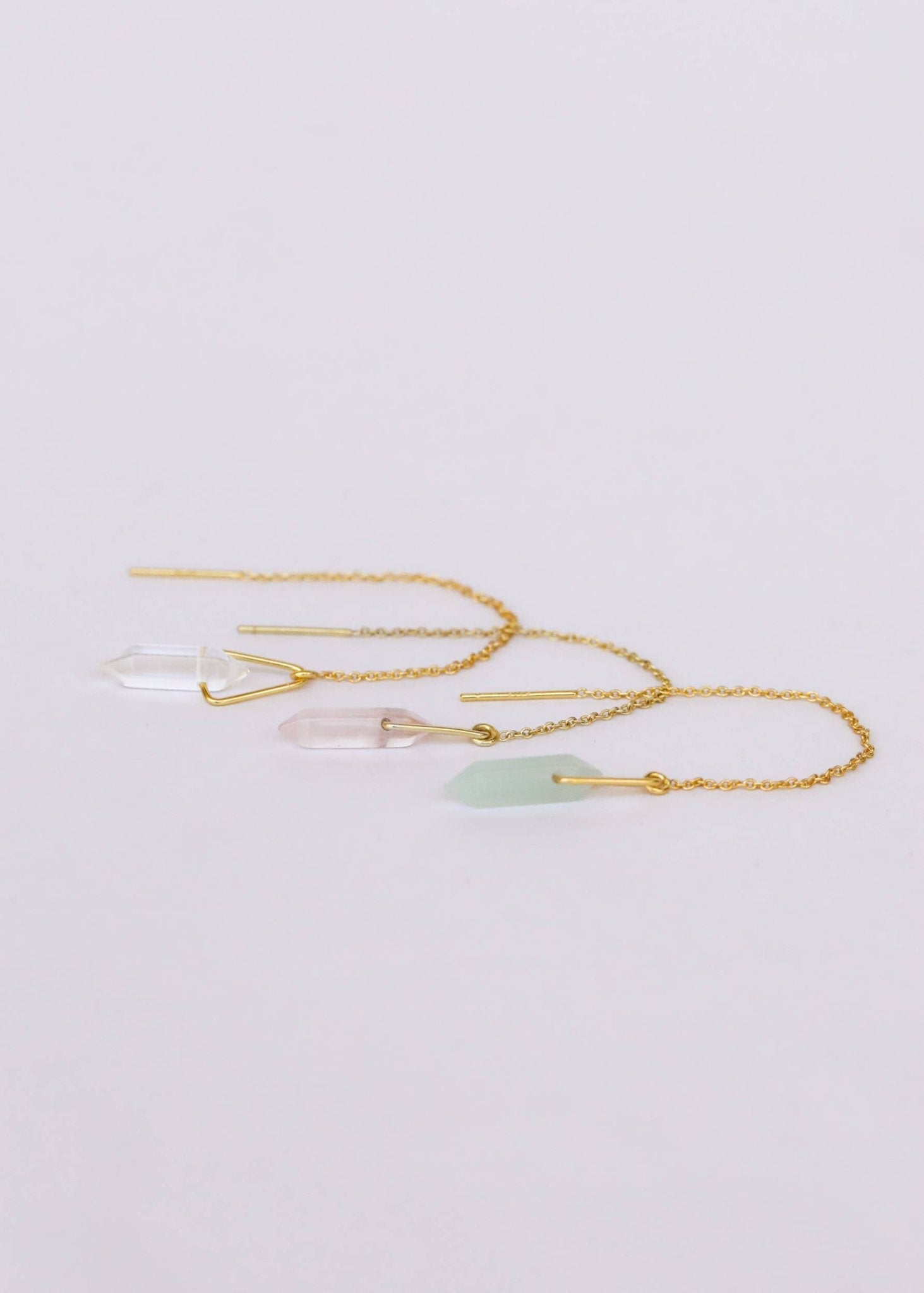 Threader - Amazonite - Earring - Spiral Circle