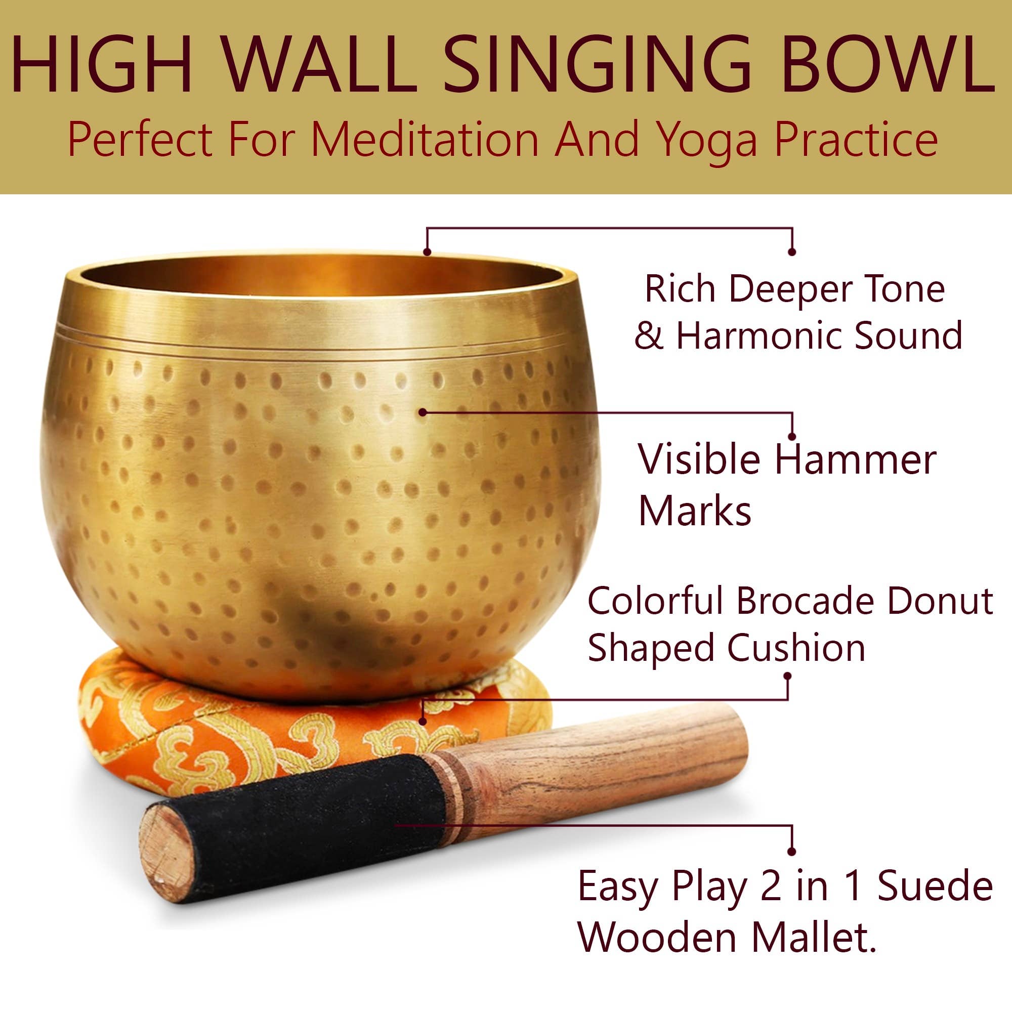 Tibetan Singing Bowl | Hand Hammered - Spiral Circle
