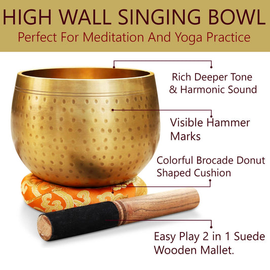 Tibetan Singing Bowl | Hand Hammered - Spiral Circle