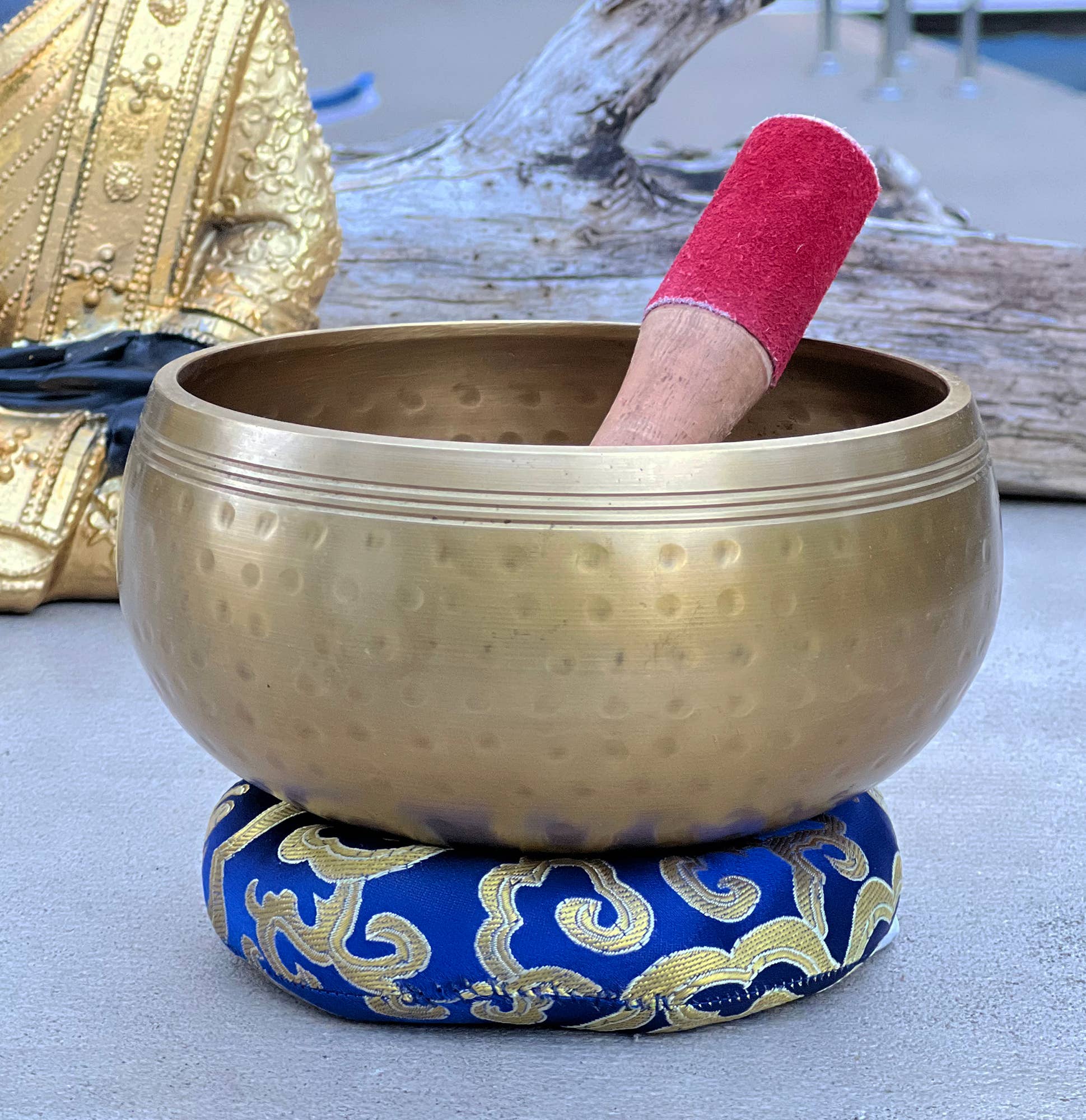 Tibetan Singing Bowl | Hand Hammered - Spiral Circle