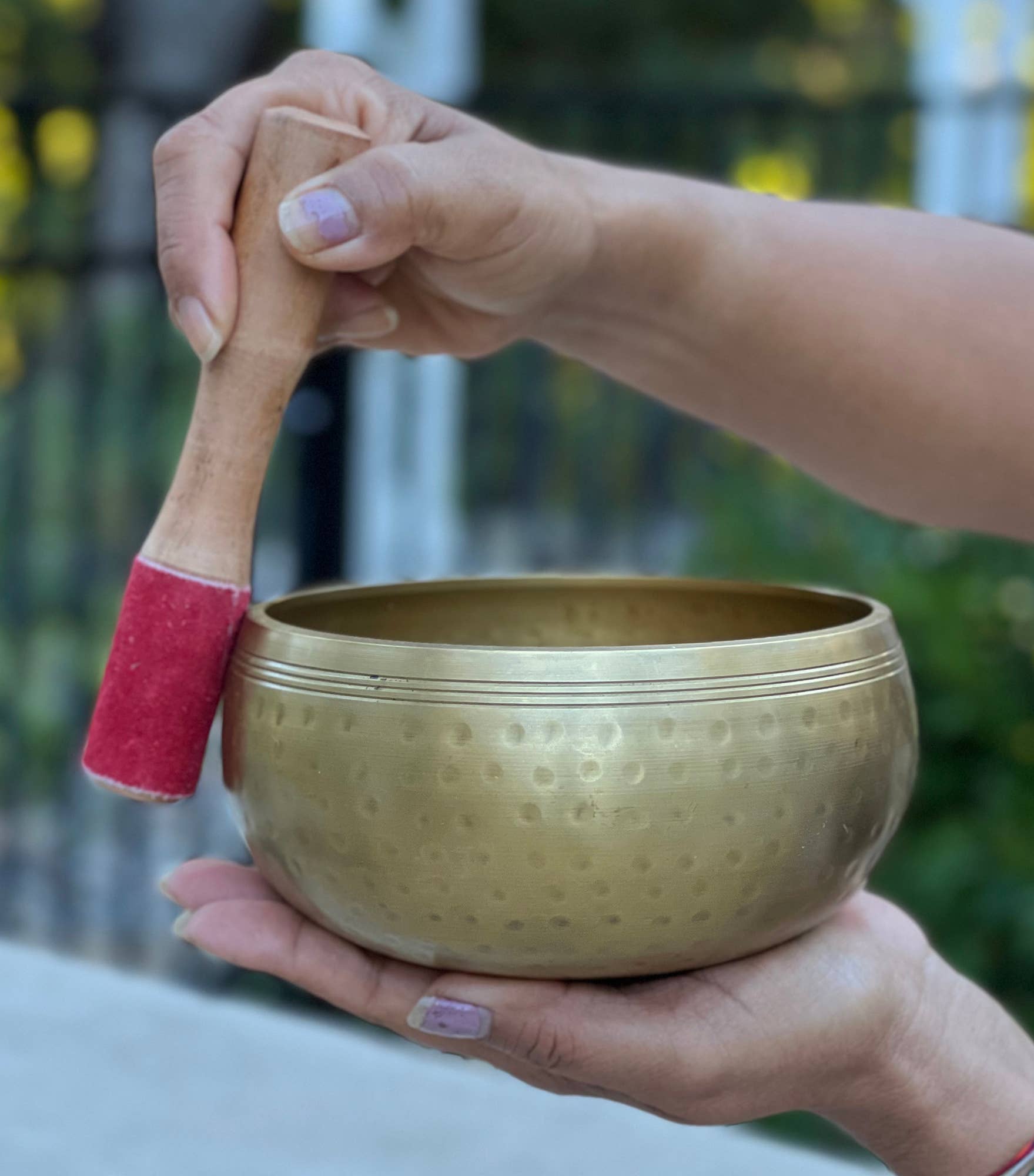 Tibetan Singing Bowl | Hand Hammered - Spiral Circle