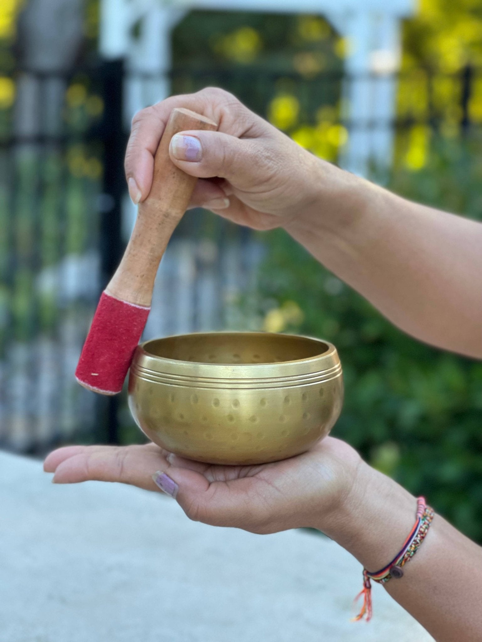 Tibetan Singing Bowl | Hand Hammered - Spiral Circle