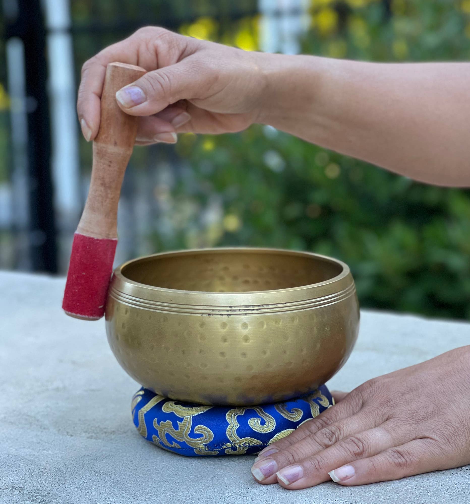 Tibetan Singing Bowl | Hand Hammered - Spiral Circle