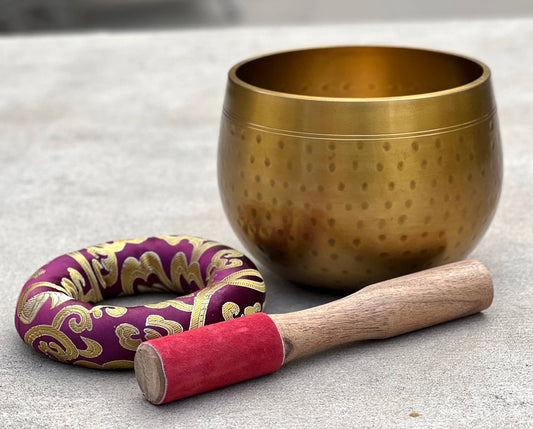 Tibetan Singing Bowl | Hand Hammered - Spiral Circle