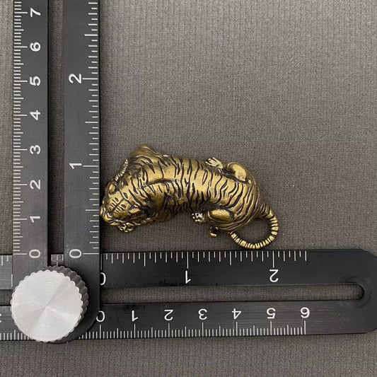 Tiger Brass | Brass Figurine - Spiral Circle