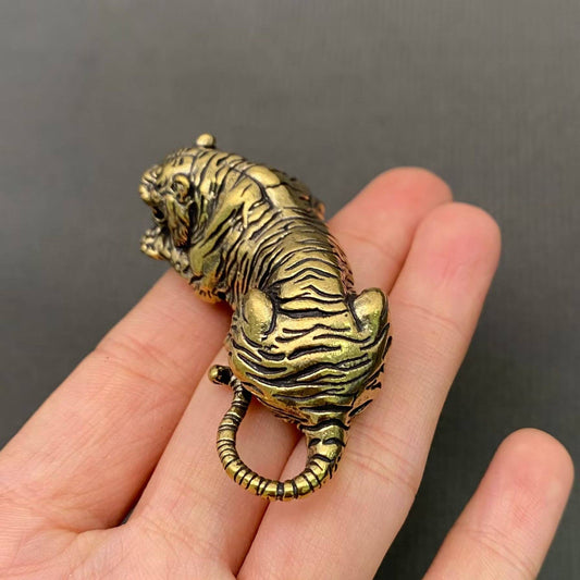 Tiger Brass | Brass Figurine - Spiral Circle