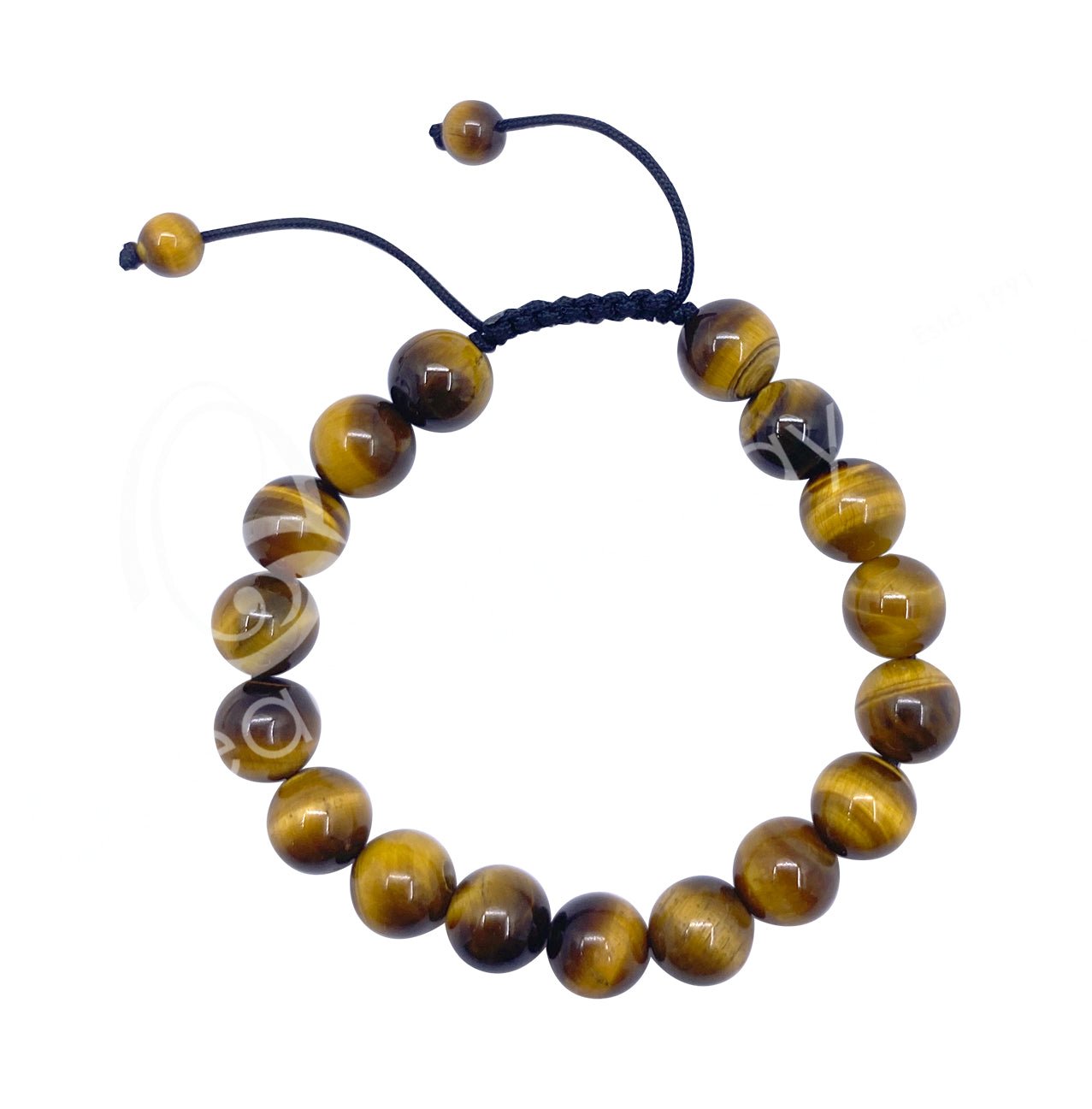 Tiger Eye Beaded Bracelet | Adjustable | 10MM - Spiral Circle
