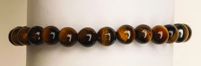 Tiger Eye | Courage and Strength | Stone Beaded Bracelet | 6mm - Spiral Circle