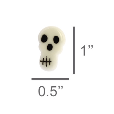 Tiny Glass Skull - Spiral Circle