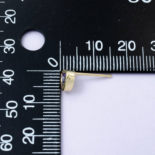 Tiny Heart Earrings - Spiral Circle