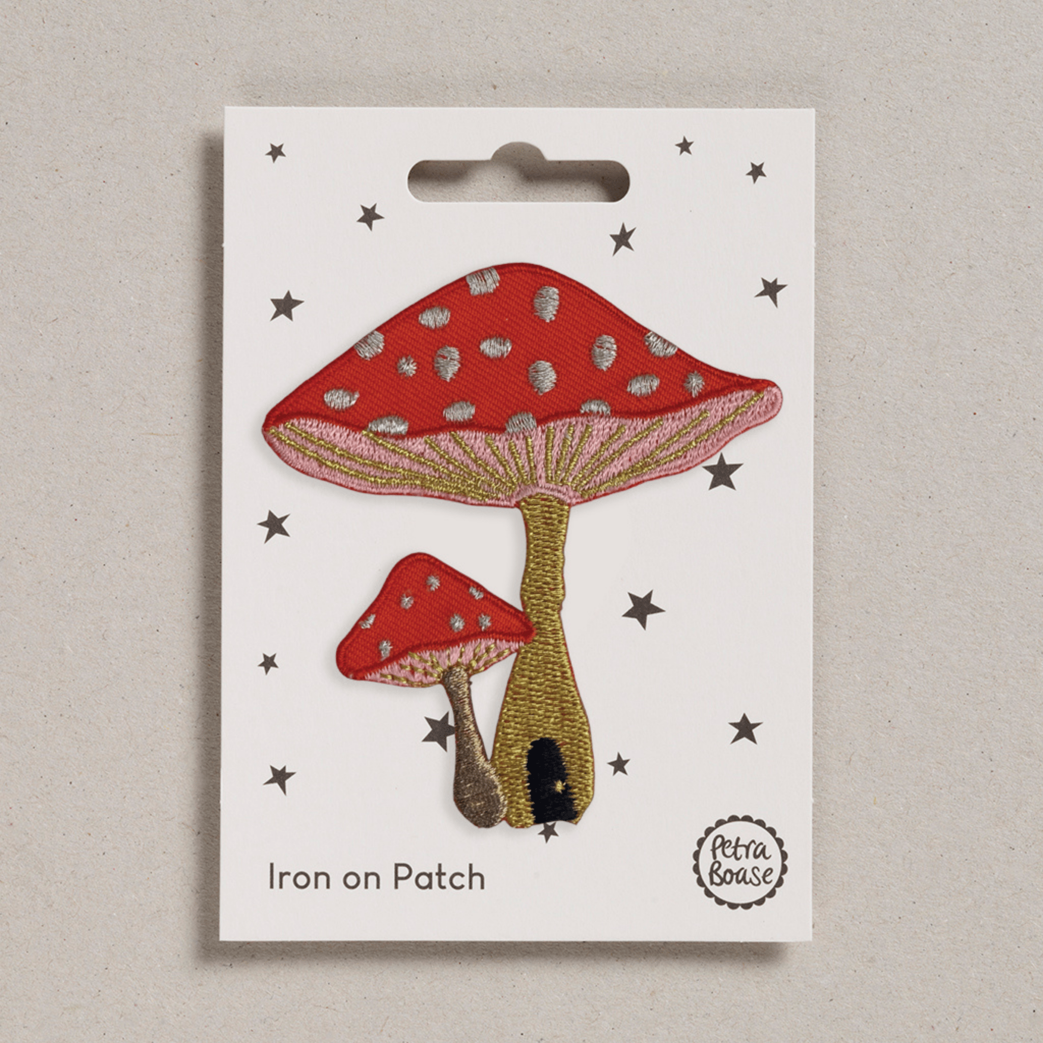 Toadstools Iron on Patch - Spiral Circle