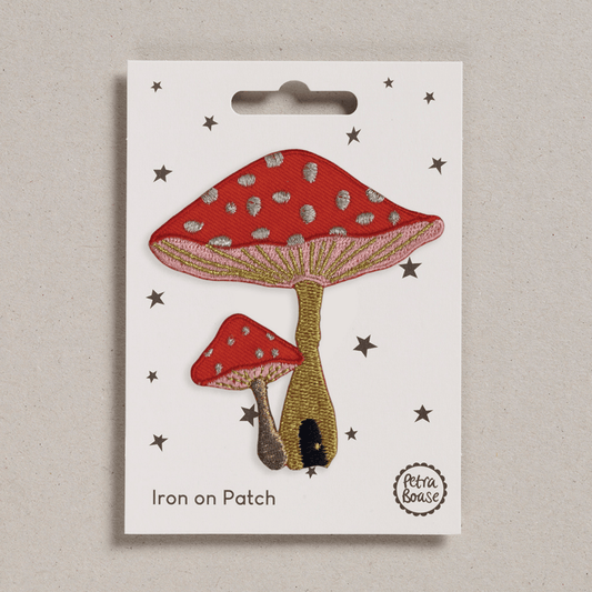 Toadstools Iron on Patch - Spiral Circle