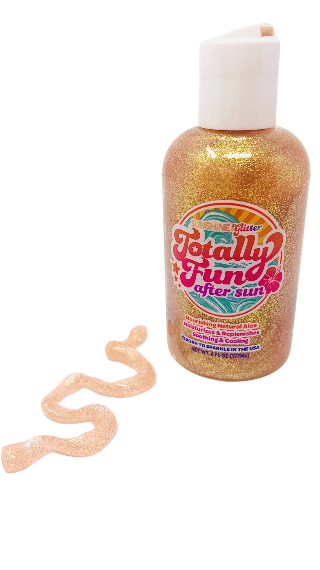 Totally Fun After Sun Glitter Aloe Body Gel 6 oz - Spiral Circle