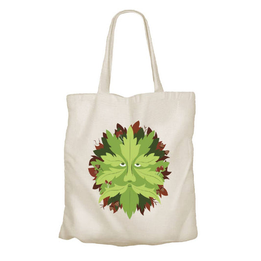 Tote Bag Recycled Cotton Green Man 36 x 40cm - Spiral Circle