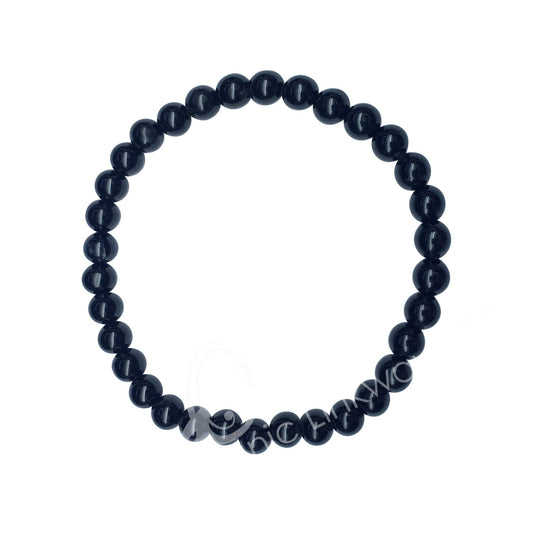 Tourmaline, Black | Protection | Stone Beaded Bracelet | 6mm - Spiral Circle