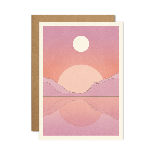 Tranquil Print Card - Spiral Circle