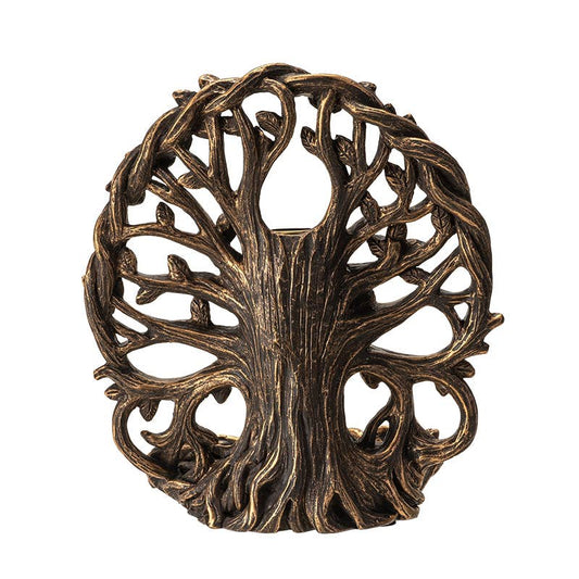 Tree Of Life Greenman Backflow Incense Burner - Spiral Circle
