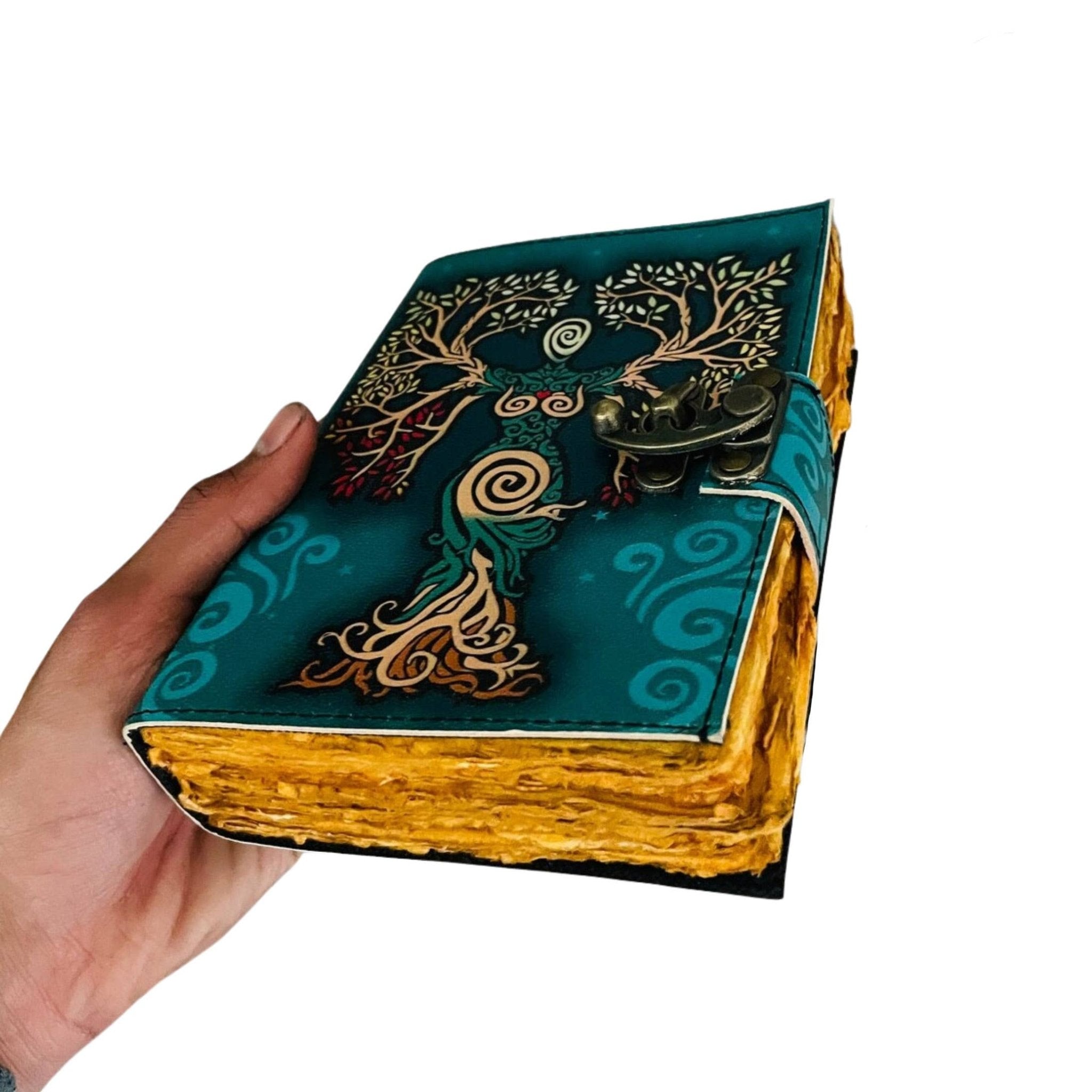 Tree of Life Leather Journal Vintage Travel Celtic Notebook - Spiral Circle