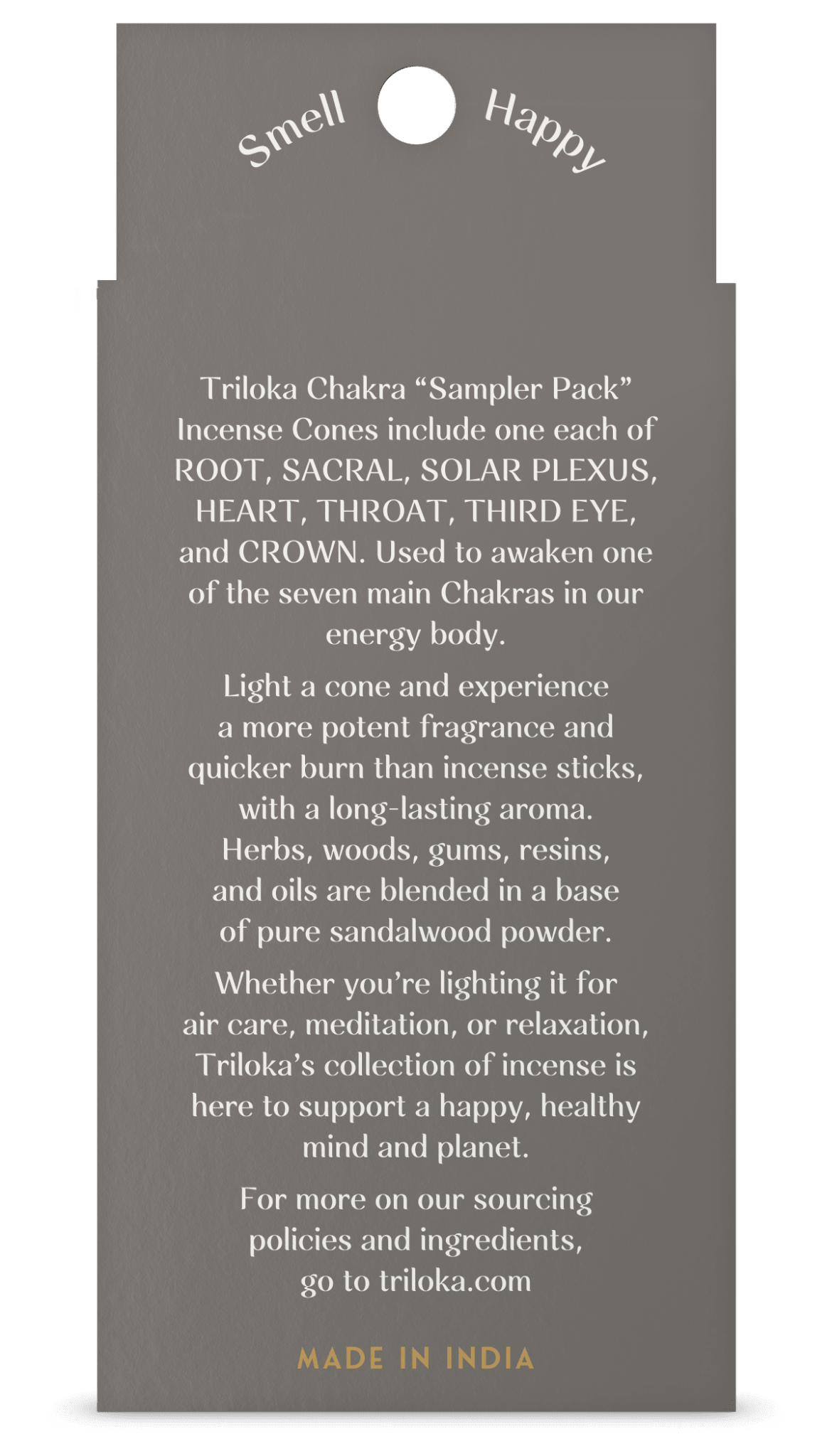Triloka Chakra Sampler Pack Cones - Spiral Circle