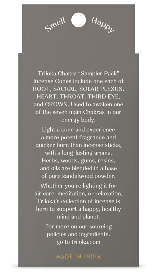 Triloka Chakra Sampler Pack Cones - Spiral Circle